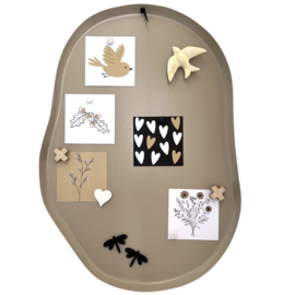 Magneetbord organisch zand – 55 x 38 cm
