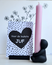 Knuffel kandelaar zwart