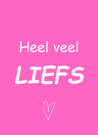 Kaart Heel veel liefs roze