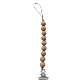 Kralenhanger met klem beige