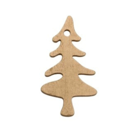 Magneet kerstboom goud 7 cm