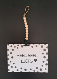 Kralenhanger met klem hout