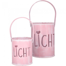 2 windlichten roze