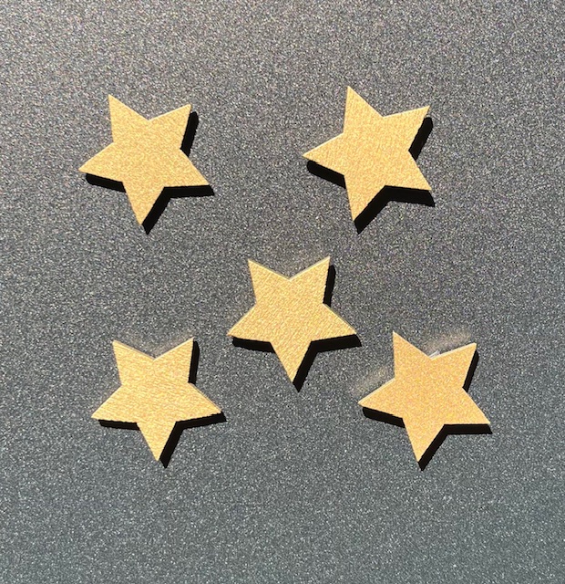 Magneet ster goud 3 cm