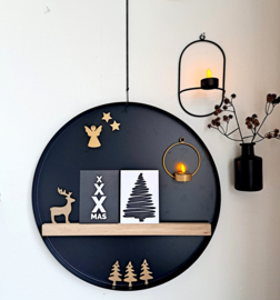 Magnetische houten wandplank 45cm