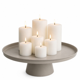 Metalen plateau taupe