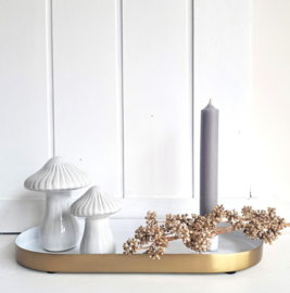 Kandelaar wit goud 12cm