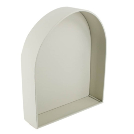 Wandrek organisch beige 48,5cm – stijlvol metalen wandrek voor een Scandinavisch interieur