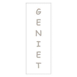 Tuinposter GENIET wit/beige 30 x 90cm