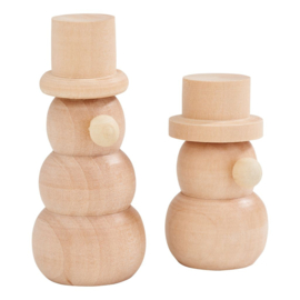 Sneeuwpoppen hout 2 stuks