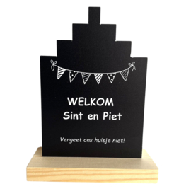 Huisje Sinterklaas zwart wit – sfeervolle decoratie voor Sinterklaas