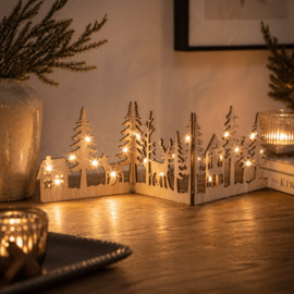 Dekoratives Weihnachts-/Winter-Panorama mit LED-Beleuchtung