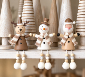 Kerstfiguur van hout rendier – Sfeervolle kerstdecoratie