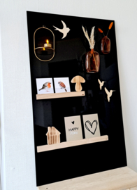 Magneetbord zwart 60 x 100cm