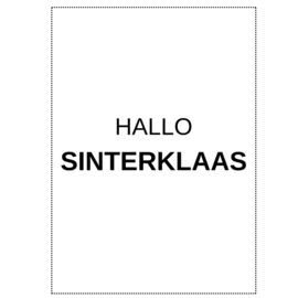 Kaart Hallo Sinterklaas