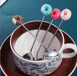 Koffielepels rvs donuts - set van 6