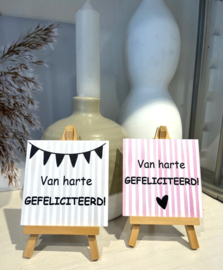 Tegeltje "Van Harte Gefeliciteerd"