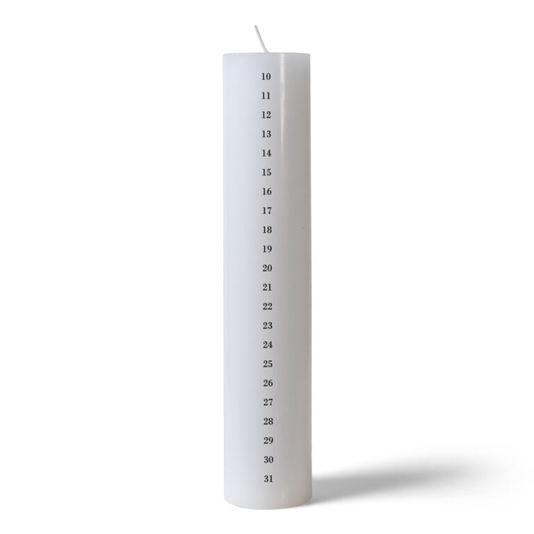 Adventskaars wit 25cm