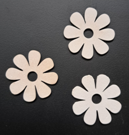 Magneet bloem wit 4 cm