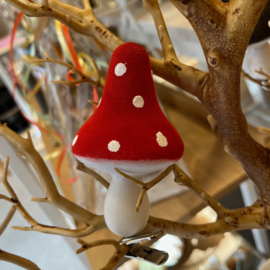 Paddenstoel clip rood