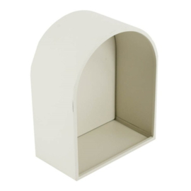Wandrek organisch beige 25cm – stijlvol metalen wandrek voor een Scandinavisch interieur