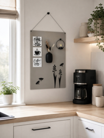 Taupe Magnettafel 60 x 40 cm