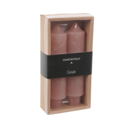 Kaars roze 2 stuks Ø3,5 H15,5cm