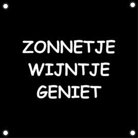 Tuinposter zwart Zonnetje  30 x 30cm