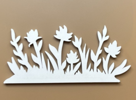 Magneet bloemenrij wit 22cm