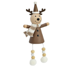 Kerstfiguur van hout rendier – Sfeervolle kerstdecoratie