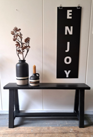 Bankje hout zwart 100cm