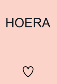 Kaart Hoera roze