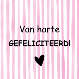 Tegeltje "Van Harte Gefeliciteerd"