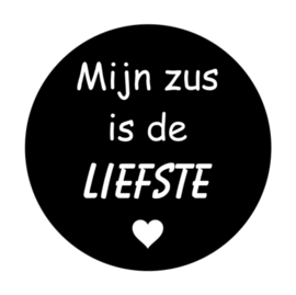 Muurcirkel wooncirkel 'Mijn zus is de liefste'