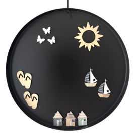 Magneetbord dienblad zwart 31,5cm
