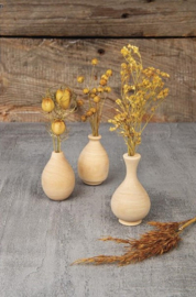 Mini vaasjes hout 3 stuks