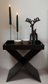 Led SWIRL wax dinerkaarsen met afstandsbediening 2 stuks zwart