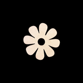 Magneet bloem wit 4 cm