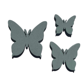 Magneet vlinders blauw 3 stuks