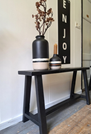 Bankje hout zwart 100cm