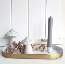 Kandelaar wit goud 12cm