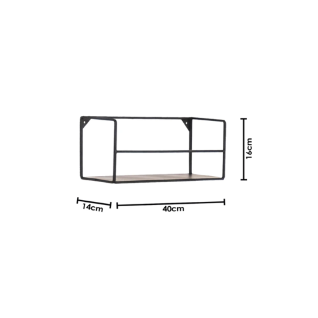 2 wandplanken zwart metaal