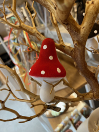 Paddenstoel clip rood