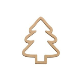 Magneet kerstboom goud 6 cm