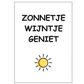 Kaart Zonnetje Wijntje Geniet