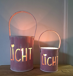 2 windlichten roze