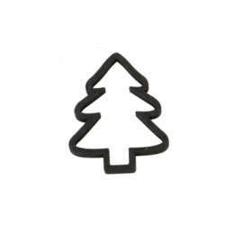 Magneet kerstboom zwart 6 cm