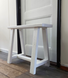 Bankje wit hout 60cm
