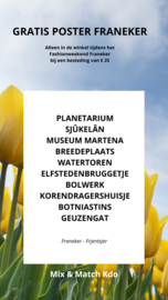 Poster Franeker zwart wit A3