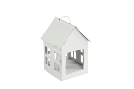 Theelichthanger huisje wit